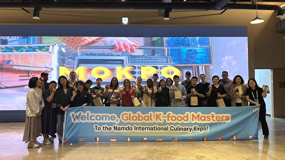 글로벌 K-푸드마스터 경연을 위해 목포를 방문한 셰프들
