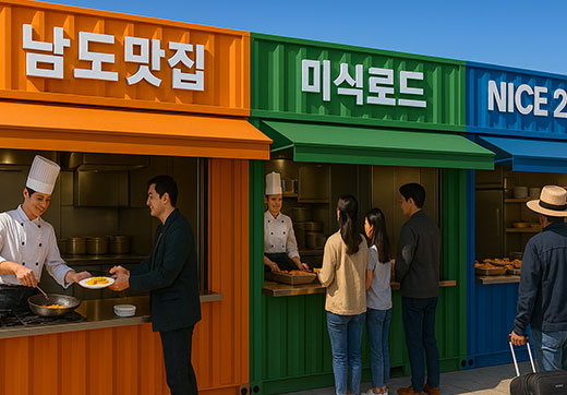 셰프가 요리를 디쉬에 놓는 모습