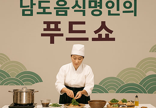 셰프가 요리를 디쉬에 놓는 모습